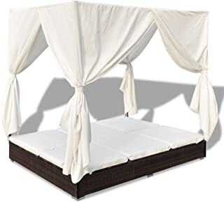 Cama de ratán para jardín